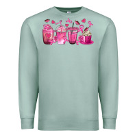 Seafoam Breast Cancer Coffee Cups Premium Sweatshirt - texasbilliewilder