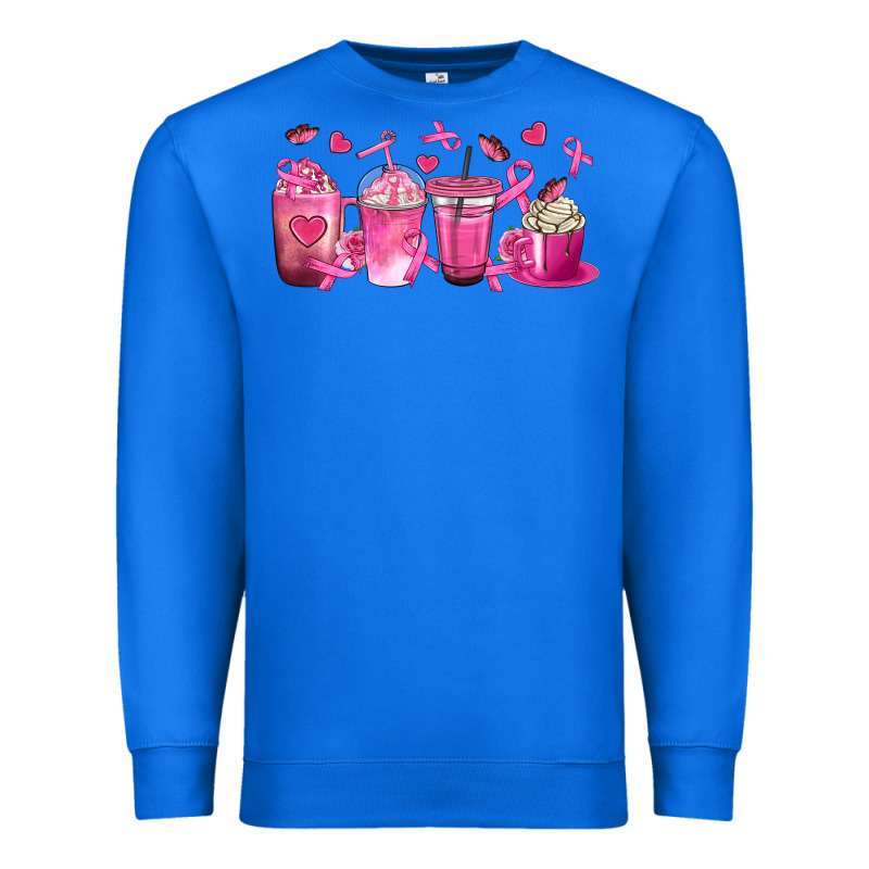 Breast Cancer Coffee Cups Premium Sweatshirt by texasbilliewilder | Teevron