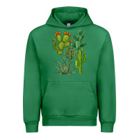 Emerald watercolor cactus bundle preview Urban Hoodie - BarkalooDesign