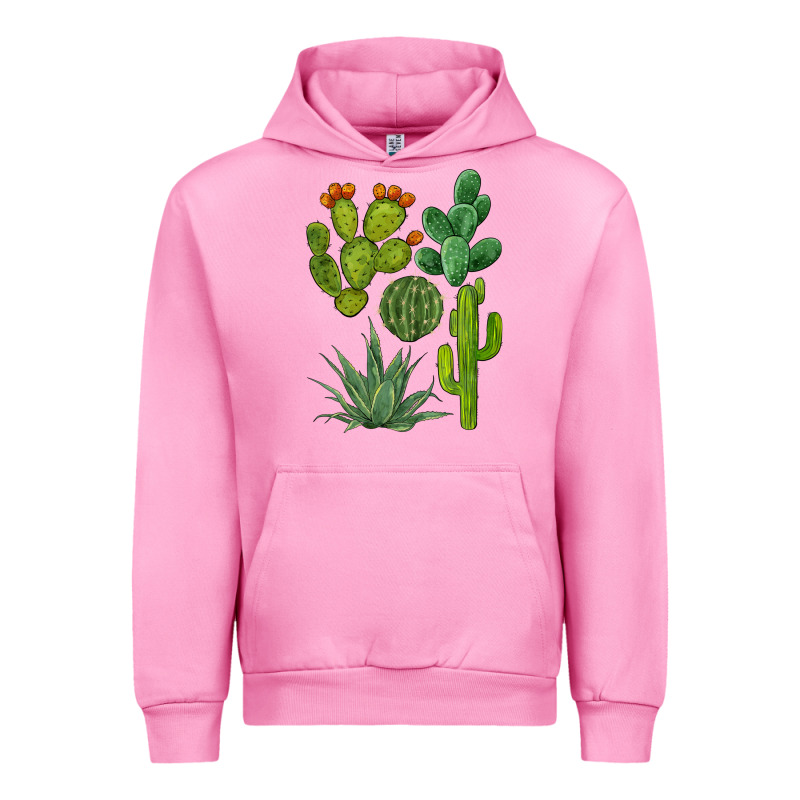 Watercolor Cactus Bundle Preview Urban Hoodie by BarkalooDesign | Teevron