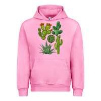 Fuchsia Pink watercolor cactus bundle preview Urban Hoodie - BarkalooDesign
