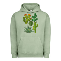 Pigment Oil Green watercolor cactus bundle preview Urban Hoodie - BarkalooDesign