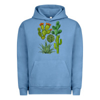 Pigment Pebble Blue watercolor cactus bundle preview Urban Hoodie - BarkalooDesign