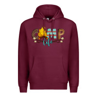 Burgundy camp life Premium Hoodie - Artiststas