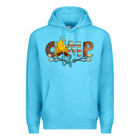 Ocean Blue camp life Premium Hoodie - Artiststas