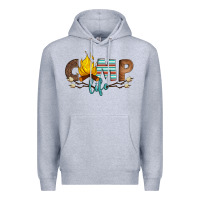 Heather Grey camp life Premium Hoodie - Artiststas