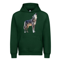 Forest Green wolf Urban Hoodie - LillyAllenDesigns