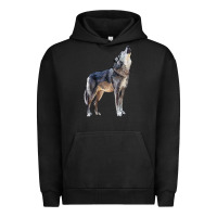 Pigment Black wolf Urban Hoodie - LillyAllenDesigns