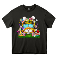 Asphalt Easter School Bus Heavy Core Tee - CowhideDigitalArt