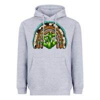 Heather Grey western cactus rainbow Heavyweight Hoodie - Zillion Design Studio