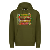 Army Green national hispanic heritage month with background Premium Hoodie - BundleAndBundleShop