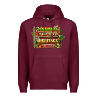 Burgundy national hispanic heritage month with background Premium Hoodie - BundleAndBundleShop