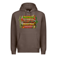 Coffee national hispanic heritage month with background Premium Hoodie - BundleAndBundleShop