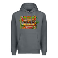 Rock national hispanic heritage month with background Premium Hoodie - BundleAndBundleShop
