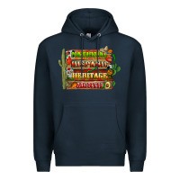 Navy national hispanic heritage month with background Premium Hoodie - BundleAndBundleShop