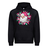 Black pink Christmas Santa Claus sunflower Urban Hoodie - Jasminsmagicworld