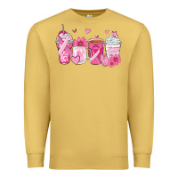 Antique Gold breast cancer coffee cups Premium Sweatshirt - Zillion Design Studio