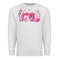 Oatmeal Heather breast cancer coffee cups Premium Sweatshirt - Zillion Design Studio