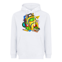 White school bag Heavyweight Hoodie - texasbilliewilder