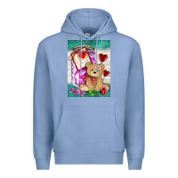 Colony Blue candy jar with bear  air Premium Hoodie - AdoDesignShop