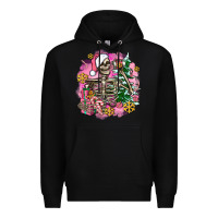 Black pink coffee gifts christmas skeleton coffee Premium Hoodie - AdoDesignShop
