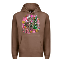 Chestnut pink coffee gifts christmas skeleton coffee Premium Hoodie - AdoDesignShop