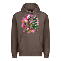 Coffee pink coffee gifts christmas skeleton coffee Premium Hoodie - AdoDesignShop
