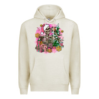 Oatmeal Heather pink coffee gifts christmas skeleton coffee Premium Hoodie - AdoDesignShop