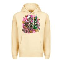 Pina Colada pink coffee gifts christmas skeleton coffee Premium Hoodie - AdoDesignShop