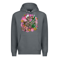 Rock pink coffee gifts christmas skeleton coffee Premium Hoodie - AdoDesignShop