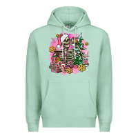 Seafoam pink coffee gifts christmas skeleton coffee Premium Hoodie - AdoDesignShop