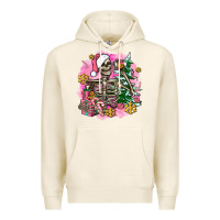 Tofu pink coffee gifts christmas skeleton coffee Premium Hoodie - AdoDesignShop