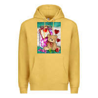 Antique Gold candy jar with bear  air Premium Hoodie - AdoDesignShop