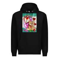 Black candy jar with bear  air Premium Hoodie - AdoDesignShop