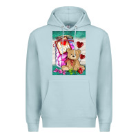 Blue Mist candy jar with bear  air Premium Hoodie - AdoDesignShop