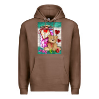 Chestnut candy jar with bear  air Premium Hoodie - AdoDesignShop