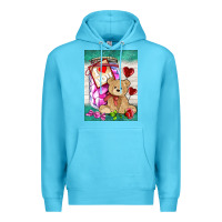 Ocean Blue candy jar with bear  air Premium Hoodie - AdoDesignShop