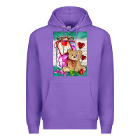 Purple candy jar with bear  air Premium Hoodie - AdoDesignShop