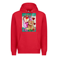 Red candy jar with bear  air Premium Hoodie - AdoDesignShop