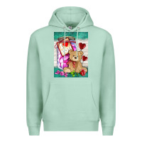 Seafoam candy jar with bear  air Premium Hoodie - AdoDesignShop