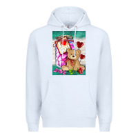 White candy jar with bear  air Premium Hoodie - AdoDesignShop