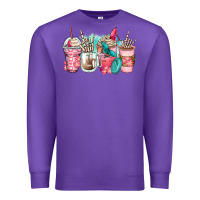 Purple rock hand coffee cups Premium Sweatshirt - Zillion Design Studio