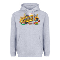Heather Grey school bus driver Heavyweight Hoodie - texasbilliewilder