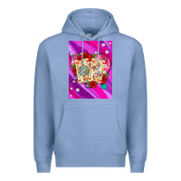 Colony Blue playing cards with pearls and glitter air Premium Hoodie - AdoDesignShop