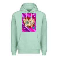 Seafoam playing cards with pearls and glitter air Premium Hoodie - AdoDesignShop
