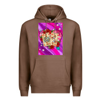 Chestnut playing cards with pearls and glitter air Premium Hoodie - AdoDesignShop