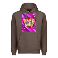 Coffee playing cards with pearls and glitter air Premium Hoodie - AdoDesignShop