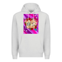 Dove Grey playing cards with pearls and glitter air Premium Hoodie - AdoDesignShop