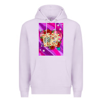 Lilac playing cards with pearls and glitter air Premium Hoodie - AdoDesignShop