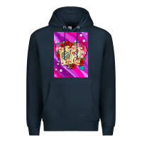 Navy playing cards with pearls and glitter air Premium Hoodie - AdoDesignShop